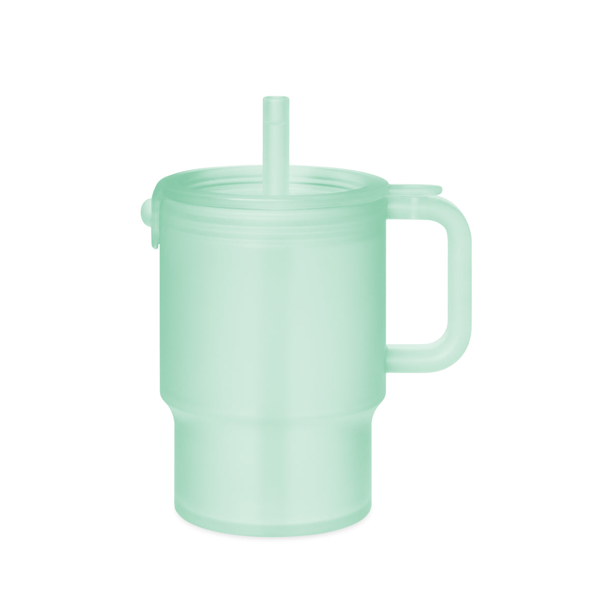 Olababy 11oz silicone toddler tumbler cup with spill resistant lid and straw in pastel color for independent drinking