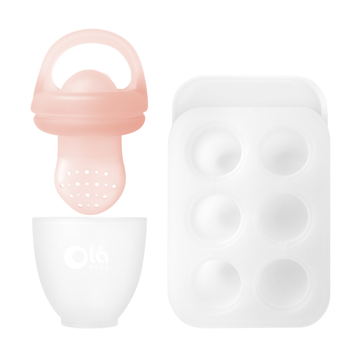 Food Feeder Set - Feeder + Freezer Tray with Lid - Olababy