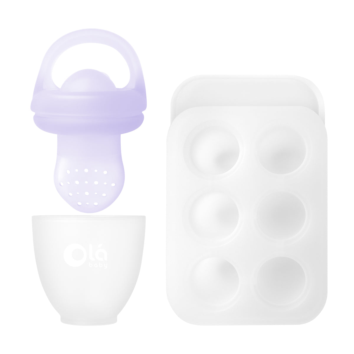 Food Feeder Set - Feeder + Freezer Tray with Lid - Olababy
