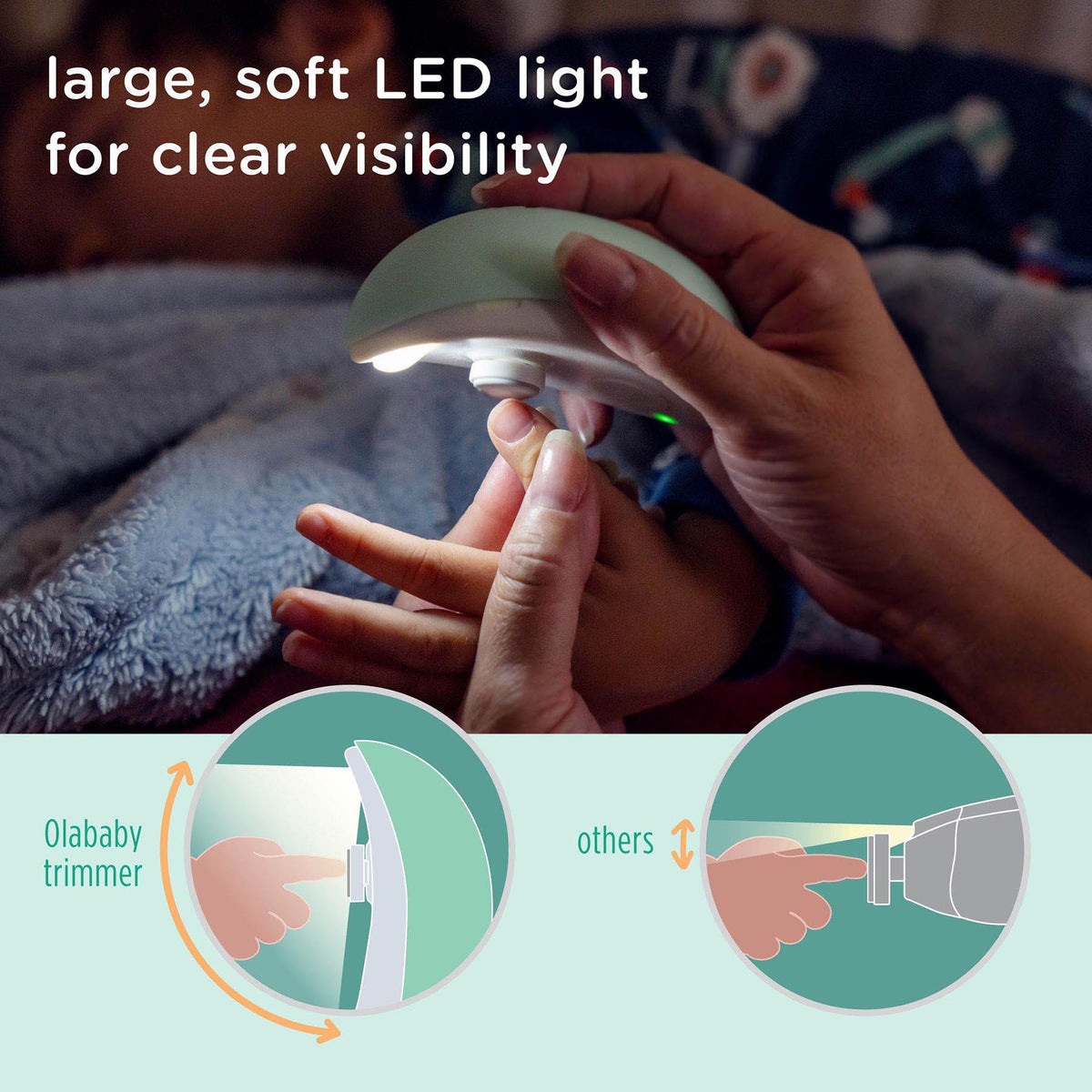 Rechargeable Electric Baby Nail Trimmer - Olababy