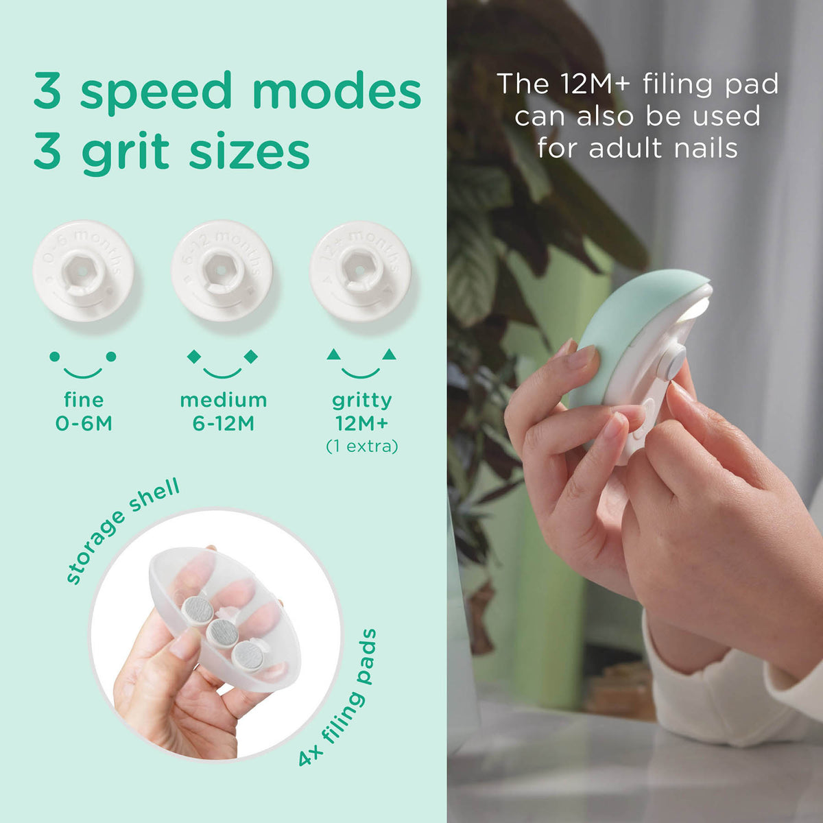 Rechargeable Electric Baby Nail Trimmer - Olababy