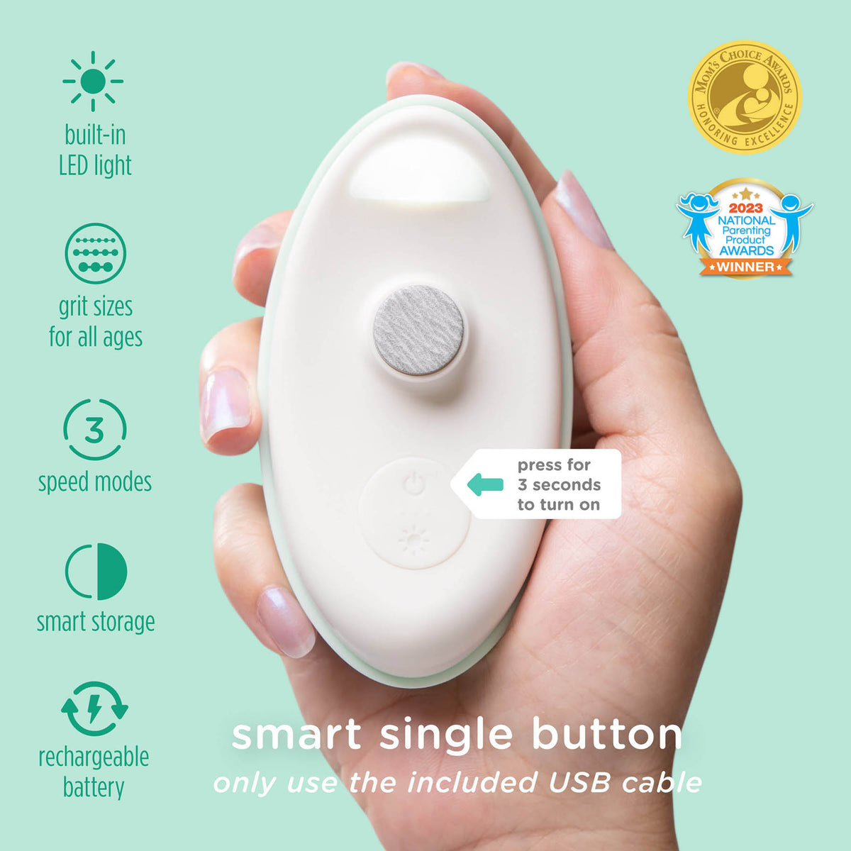 Rechargeable Electric Baby Nail Trimmer - Olababy